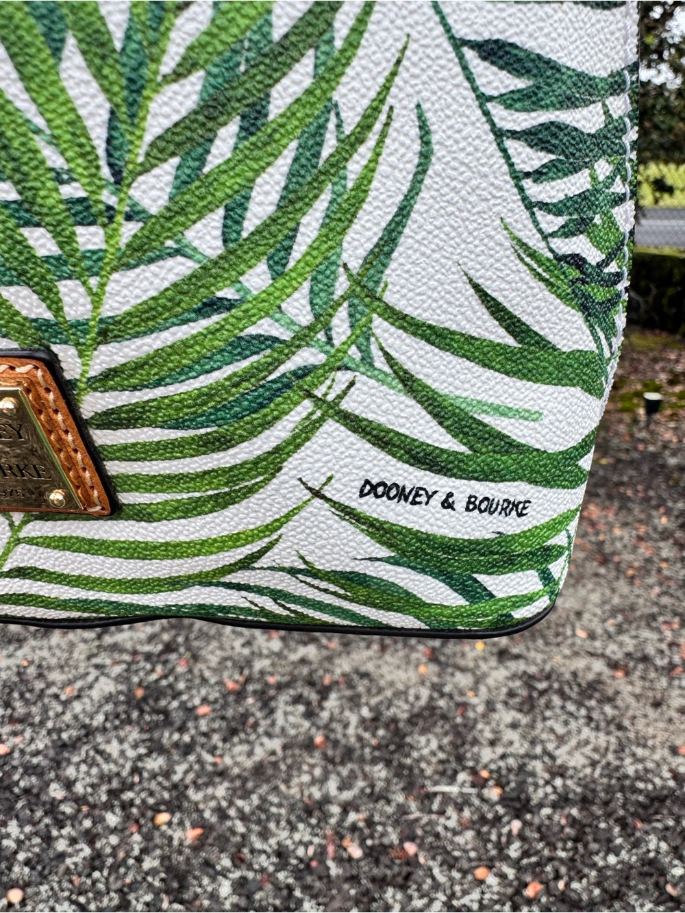 Dooney & Bourke Palm Leaf Print Crossbody Bag Tropical Mini Purse - Picture 13 of 14